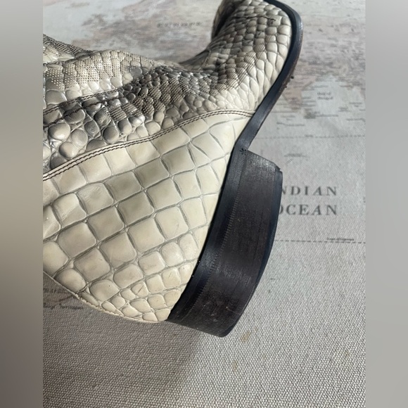 Jo Ghost Croc Print Leather Ankle Boots Size 46 | 12 US - Picture 16 of 16